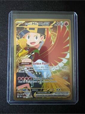 Ethan's Ho-Oh ex Pokémon Card - Shiny Gold Artwork